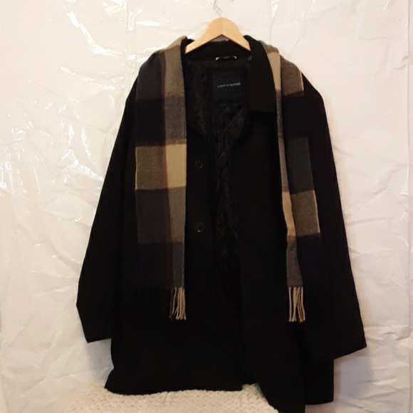 Winter Suit Coat And Scarf By Tommy Hilfiger.